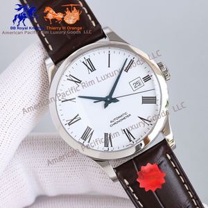 Men's White Dial Automatic Mechanical Watch with Roman Numerals Stainless Steel Band Business Wrist Watch Longinesing - Product Image 5