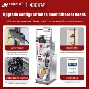 Machine de remplissage et d'emballage verticale automatique PLC pour sachets, petites pochettes, noix, jouets, café, thé, et autres produits en poudre, avec fonctions de pesage et de scellage - Product Image 4