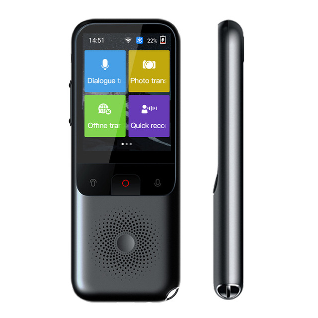 T11 Smart Voice Translator 10 Offline Languages 134 Languages Via WiFi OLED Color Display Android Touch Screen-Photo Recording