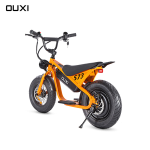 Vélo électrique 14 pouces 36V 250W avec batterie au lithium sans balais, cadre en alliage d'aluminium, mini vélo hybride à pneus larges pour la ville et la montagne OUXI S73 - Product Image 3