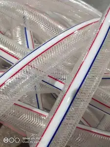 Non-Toxic Braided Vinyl Tubing Food Grade Soft 1/2" Clear Water Pipe PVC Fiber Braided Flexible