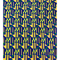 Tissu ethnique africain populaire avec teinture résistante à la cire, idéal pour les objets de collection et les impressions géométriques diverses