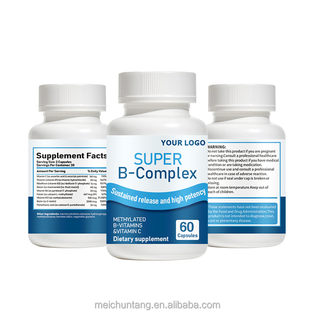 Vitamin B Complex Capsules Food Supplement for Teenagers & Adults Immune Health Support OEM/ODM Available Wholesale