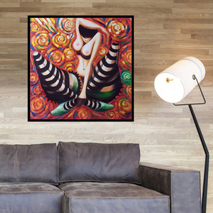 <span class=keywords><strong>Peinture</strong></span> à l'huile originale, peinte à la main, moderne, <span class=keywords><strong>abstraite</strong></span>, portrait <span class=keywords><strong>de</strong></span> <span class=keywords><strong>corps</strong></span> <span class=keywords><strong>de</strong></span> <span class=keywords><strong>femme</strong></span>, sur toile, décoration murale pour salon, décoration intérieure - Product Image 3