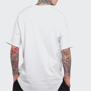 Wholesale Boxy Oversized <b>Plain</b> Blank T Shirts Luxury Drop Shoulder 100% Cotton <b>Tshirts</b> 220gsm Heavyweight Men's Baggy T-Shirt - Product Image 2