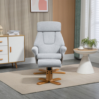 Chaise de bureau ergonomique pivotante moderne et contemporaine avec repose-pieds massant, base en acier, réglage manuel