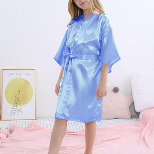 Batas para Niñas al por Mayor, Pijamas Casuales Personalizables para el Hogar, Ropa de Dormir para Fiestas, Ropa de Estar Suave <span class=keywords><strong>y</strong></span> Transpirable para Niñas - Product Image 4