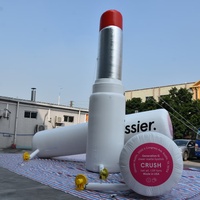 Modèle de rouge à lèvres gonflable géant personnalisé, cosmétique gonflable en PVC pour événement beauté, promotion et décoration publicitaire extérieure