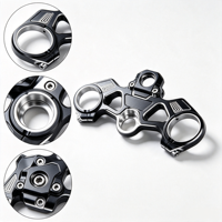Abrazadera Triple Universal para Motocicleta, Horquilla de Aluminio CNC, Kit de Dirección, Freeride, Rally, Motocross, Carreras en el Desierto, 48mm 50mm