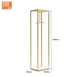 Giá để quần áo đặt sàn mạ vàng, giá trưng bày quần áo, giày dép, áo thun cho cửa hàng bán lẻ - Product Image 5