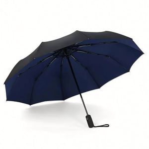 Wholesale High Quality 3 <b>Fold</b> Custom Printed Golf Promotional Umbrella Silk <b>Screen</b> Printing 190T Nylon Fabric for Outdoor Use - Product Image 2