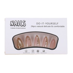 Ongles à presser dorés à chaud, style européen et américain, finition légère sans trace, 30 pièces/boîte, <span class=keywords><strong>manucure</strong></span> de luxe, OEM/ODM, directement de l'usine. - Product Image 4