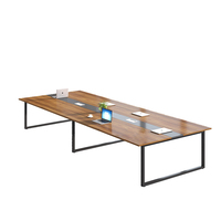 Bureau minimaliste moderne | Bureau de réunion exécutif | Table de conférence en bois massif de haute qualité