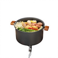 Ensemble de cuisine en oxyde d'aluminium 28L, réchaud de camping ultraléger et portable, marmite pour cuisson en extérieur, 2-3 personnes, logo personnalisable