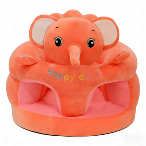 Asiento de aprendizaje para bebés con diseño de elefante personalizado, sofá de peluche para bebés con forma de elefante, silla de apoyo para sentarse para bebés, asiento de peluche para bebés con forma de elefante - Product Image 4