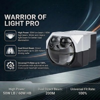 Nuevo Faro Delantero Bi-LED HADUDU de 12V y 1.8 Pulgadas, 200W, 6000K, con 2 Lentes de Láser Directo de Alta Intensidad para Automóvil y Motocicleta