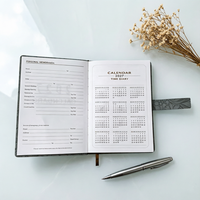 Carnet Premium A5 en Cuir PU à Couverture Rigide, Ouverture à 180°, Reliure Parfaite Durable, Papier Offset, 320 Feuilles, Vente en Gros