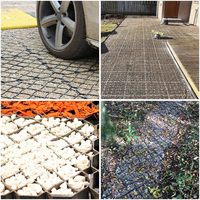 Vente directe usine – Grille de gravier perméable en HDPE noir pour bases de pavés, allées de jardin et parkings