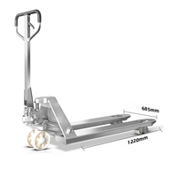 Transpalette manuel en acier inoxydable 304 2ton 3T avec roue en PU gerbeur manuel INOX chariot élévateur