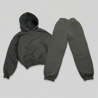 Sweat à capuche épais en coton 500 g/m² pour homme, coupe oversize, coupe courte, épaules tombantes, avec logo personnalisé
