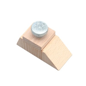 Ensemble de <span class=keywords><strong>papier</strong></span> abrasif en <span class=keywords><strong>bois</strong></span>, bloc de ponçage à main en forme de coin carré, outil de polissage et de meulage des bords du cuir fait à la main - Product Image 5