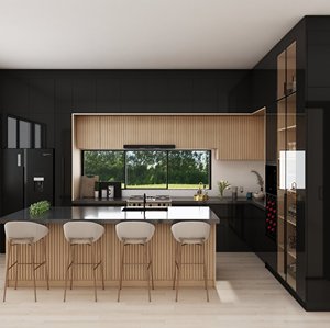 Armoire de cuisine en aggloméré de style australien avec tiroirs de rangement pour la vente en gros - Product Image 1