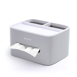 <span class=keywords><strong>Ecoco</strong></span>-caja de almacenamiento de escritorio multifuncional para ahorro de espacio, estuche de Control remoto, organizador de cosméticos, soporte de succión, cubierta de tejido - Product Image 3