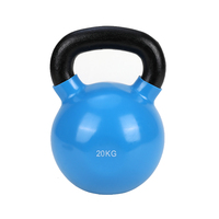 Vente en gros Ensemble de kettlebells en vinyle en fonte avec logo client Kettlebell de levage