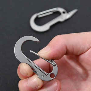 Couteau porte-clés mousqueton en alliage de titane, mini-couteau de poche EDC portable pour déballer les colis et le transport quotidien en extérieur - Product Image 5