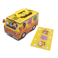 Boîte cadeau en papier en forme de bus scolaire avec un design de dessin animé pour enfants pour les fêtes d'anniversaire, boîte de conditionnement de friandises