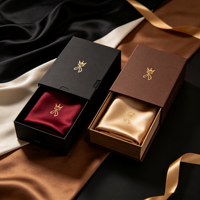 Boîte à foulards en soie avec logo personnalisé, boîte cadeau en carton rigide de luxe avec ruban, vente en gros en usine
