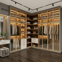 Solution de conception de dressing sur mesure haut de gamme OEM/ODM pour villas de luxe