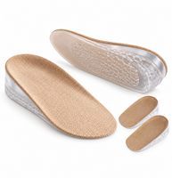 Rehausseurs de chaussures en gel, inserts amortissants pour talons, pour la différence de longueur des jambes, semelles invisibles pour augmenter la taille pour les baskets