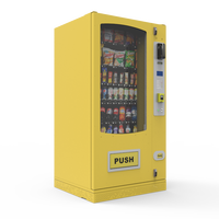 Mesin penjual otomatis tahan air standar Eropa mesin penjual otomatis makanan ringan elektronik dengan pembayaran kartu koin uang tunai