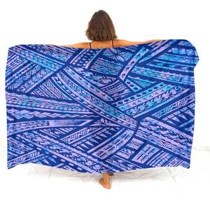 2025年新デザイン カスタム太平洋諸島スタイル ビーチサロング ハワイアンプリント ラヴァラヴァサロング 水着 ポリネシア女性用ショール スカーフ - Product Image 2