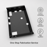 Couverture d'équipement en polycarbonate découpée avec précision par CNC, feuille de polycarbonate noire, fabrication sur mesure, forme et couleur personnalisées, épaisseur variée
