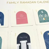 Calendrier de l'Avent du Ramadan personnalisé vierge vide de 30 jours personnalisé bricolage compte à rebours enfants toile