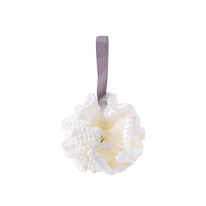 New large-sized pom-pom <b>bath</b> ball, soft and non-fraying with lace <b>trim</b>, foaming net, <b>bath</b> towel, wholesale. - Product Image 5
