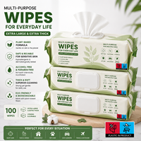 Lingettes nettoyantes multifonctionnelles Lingettes nettoyantes tout usage Logo personnalisé Lingettes humides extra épaisses