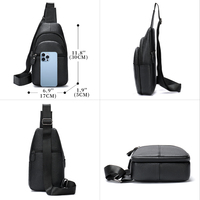 MARRANT décontracté noir épaule sac à dos hommes sac à bandoulière en cuir véritable hommes bandoulière poitrine sac concepteur en cuir poitrine sac pour hommes