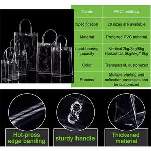 ASP produsen Cina grosir tahan air bahan plastik lembut <span class=keywords><strong>PVC</strong></span> transparan hadiah tas belanja untuk bisnis - Product Image 3