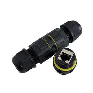 Connecteur <span class=keywords><strong>RJ45</strong></span> professionnel étanche IP68 Cat6 blindé pour extérieur, <span class=keywords><strong>coupleur</strong></span> <span class=keywords><strong>Ethernet</strong></span> en nylon PA66 pour caméra IP CCTV et éclairage PoE - Product Image 2