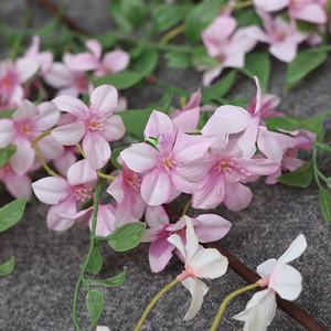 Vente en gros de branches de fleurs artificielles d'oranger et de <span class=keywords><strong>jasmin</strong></span> pour centre de table de mariage, tiges de fleurs de <span class=keywords><strong>jasmin</strong></span> en soie pour toile de fond florale - Product Image 2
