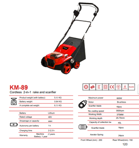 Grand <span class=keywords><strong>scarificateur</strong></span> et râteau à moteur sans balai 40V 2 en 1 <span class=keywords><strong>scarificateur</strong></span> à gazon sans fil - Product Image 1