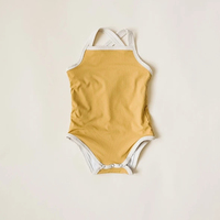 Maillot de bain une pièce sans bretelles pour bébés et enfants, dos croisé, vêtements de plage pour enfants