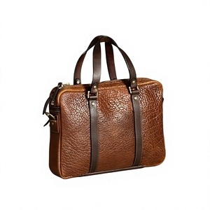 Dernière collection Sac de voyage pour ordinateur portable en cuir véritable fait main, écologique, imperméable, sac à main noir pour homme, mode vintage - Product Image 3
