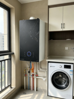 Chaudière combinée à condensation à prémélange complet 24 kW au gaz naturel, classe A+, faibles émissions de NOx, haute efficacité avec filtre à air externe facile à nettoyer