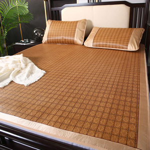 Summer double-sided rattan <b>bedding</b>, air-conditioned, foldable, natural ice silk mugwort cooling mat, suitable for student - Product Image 2