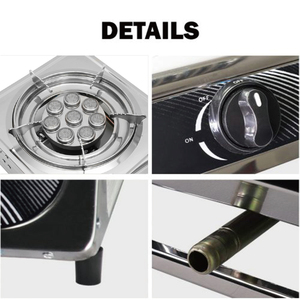 Réchaud à gaz portable à brûleur unique en acier inoxydable avec brûleur en fonte, cuisinière GPL/GN à <span class=keywords><strong>chauffage</strong></span> rapide pour camping-car, extérieur et usage domestique - Product Image 6