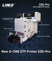 Imprimante DTF Mini A3 LINKO pour l'impression sur vêtements, nettoyage automatique, kits rose et blanc, imprimante DTF et four, cadeaux du Nouvel An 2026